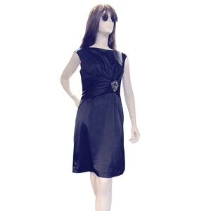 Eliza J Blue Formal Cocktail Rhinestone Accent Dress